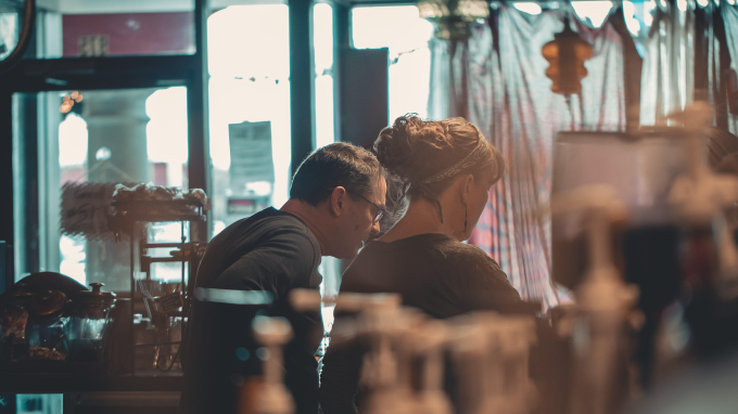 People browsing products in a shop